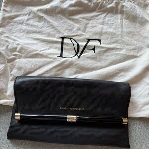 Diane von Furstenberg Black Clutch